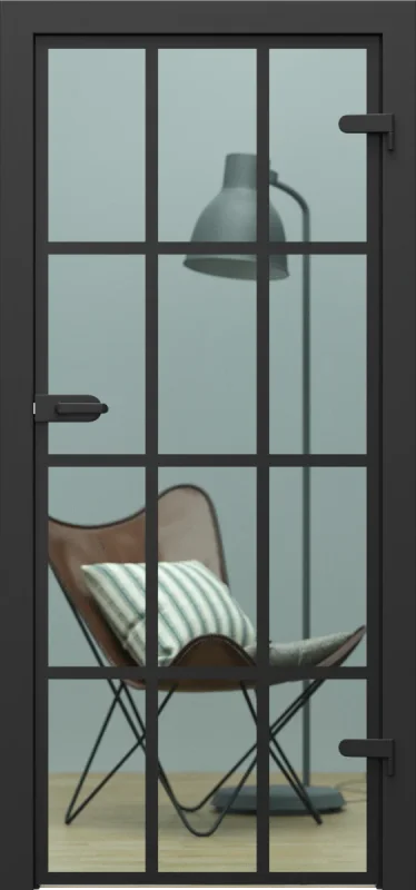GLASS PORTA GLASS priehľadné sklo s lakovanými lištami